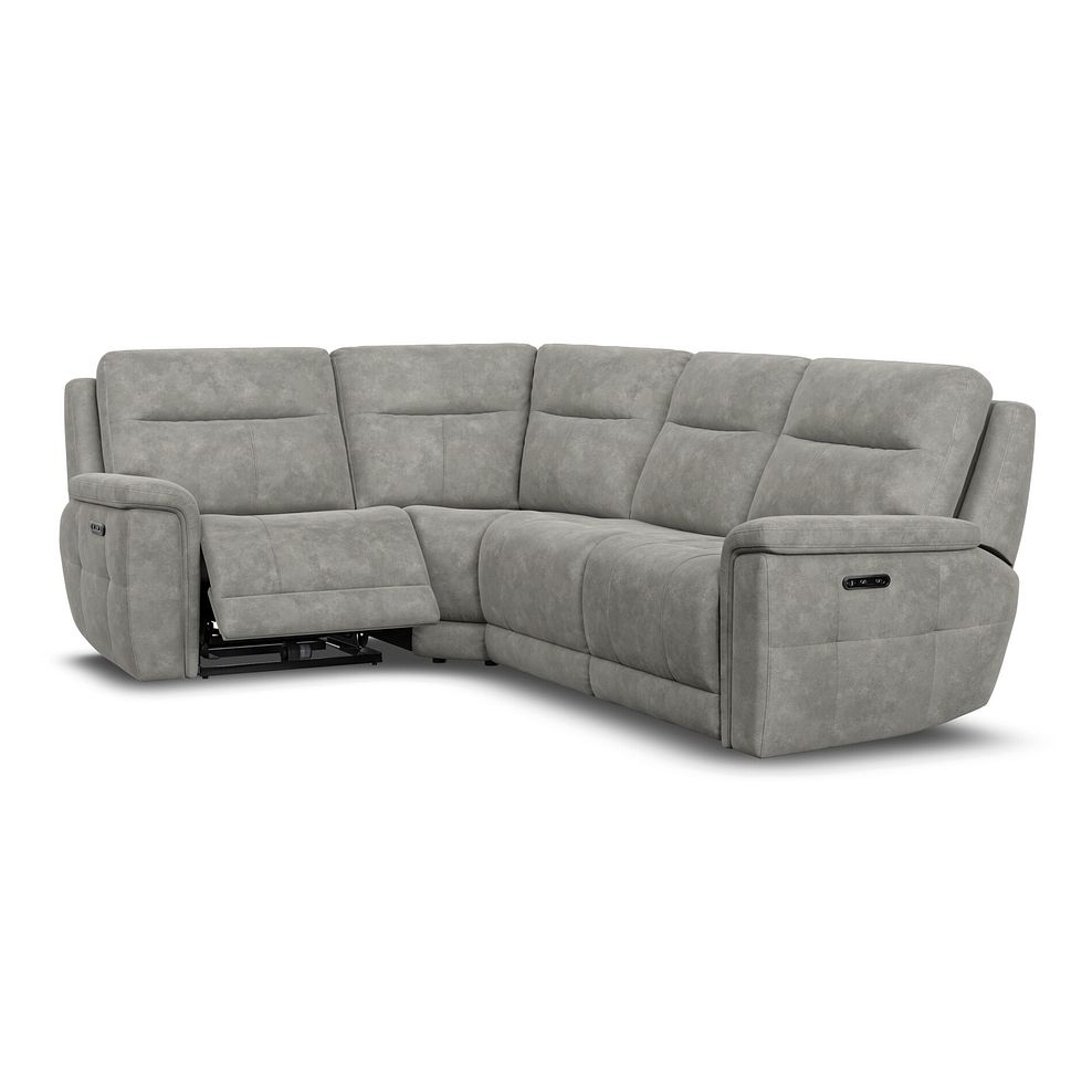 Dalton Right Hand Corner Electric Recliner Sofa with Power Headrests in Dexter Stone Fabric 3