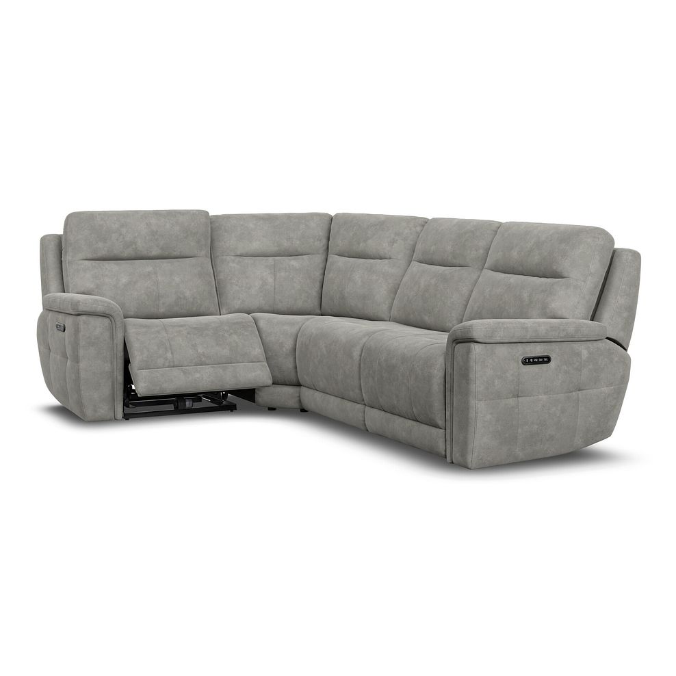 Dalton Right Hand Corner Electric Recliner Sofa with Power Headrests in Dexter Stone Fabric 4
