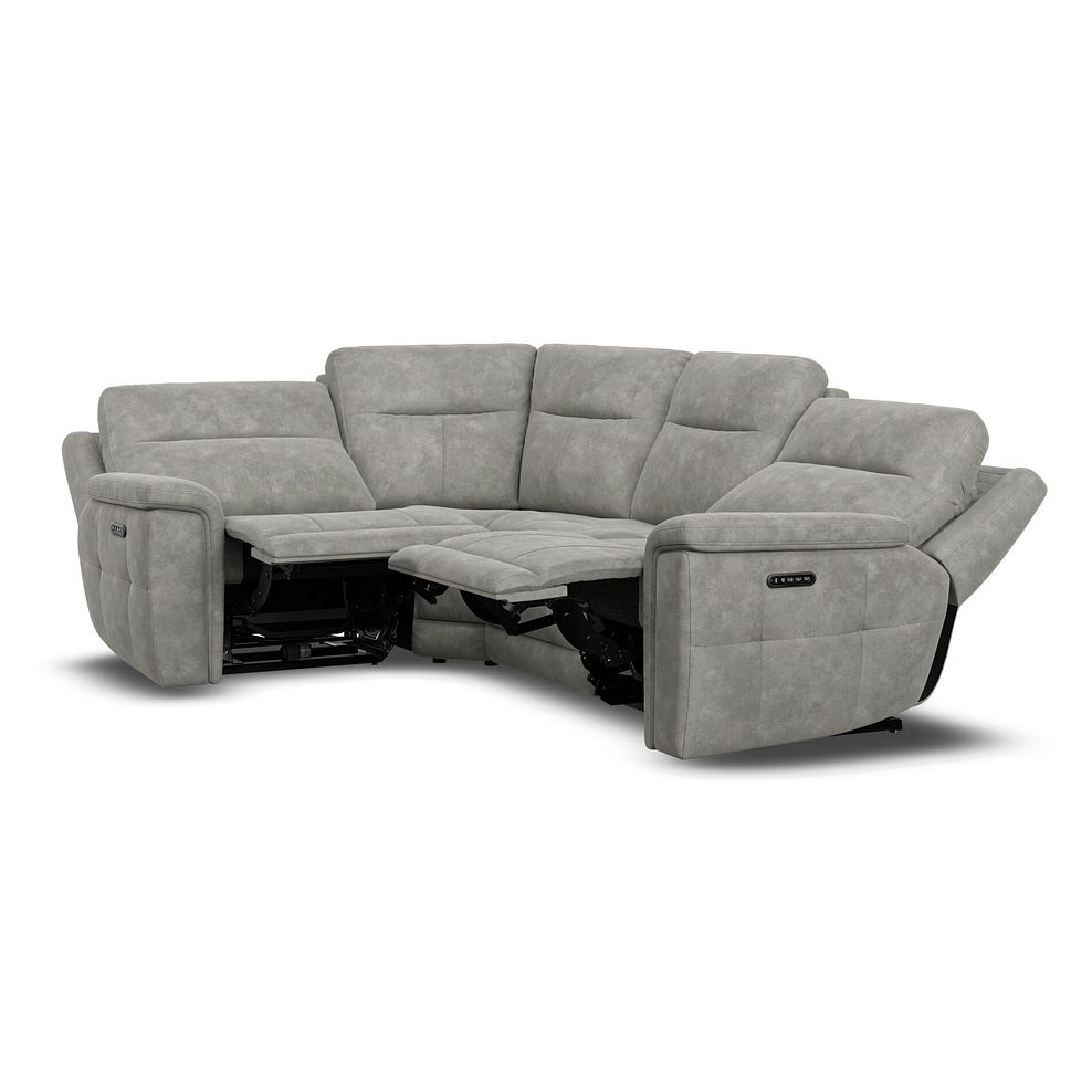 Dalton Right Hand Corner Electric Recliner Sofa with Power Headrests in Dexter Stone Fabric 8