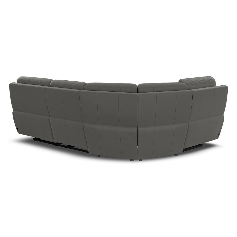 Dalton Right Hand Corner Electric Recliner Sofa with Power Headrests in Elephant Grey Leather 12