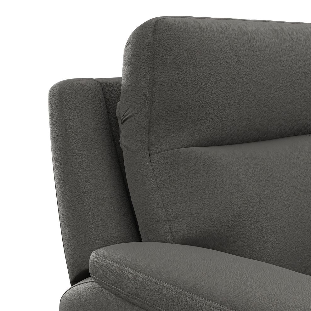 Dalton Right Hand Corner Electric Recliner Sofa with Power Headrests in Elephant Grey Leather 19