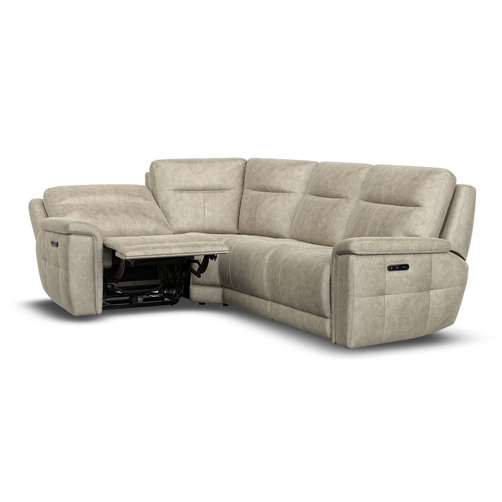 Dalton Right Hand Corner Electric Recliner Sofa with Power Headrests in Marble Cream Fabric 5