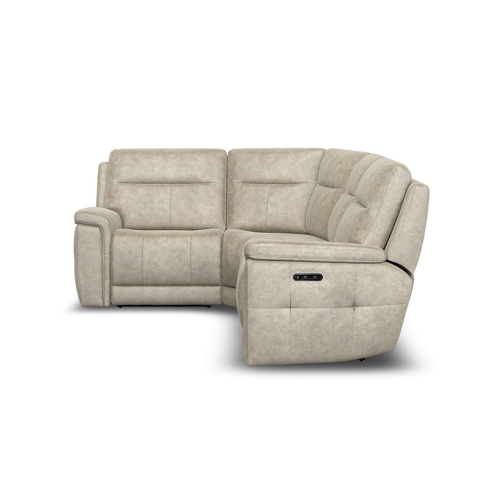 Dalton Right Hand Corner Electric Recliner Sofa with Power Headrests in Marble Cream Fabric 9