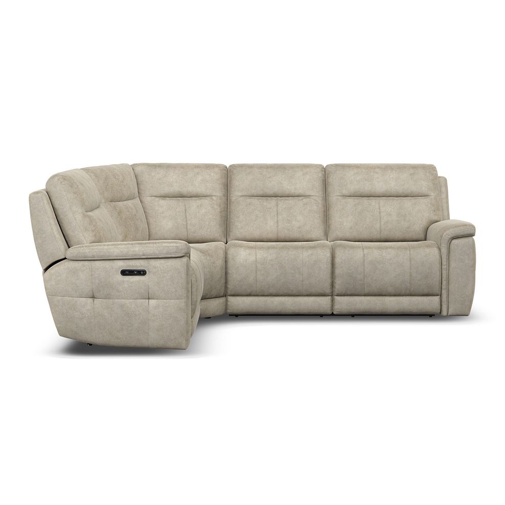 Dalton Right Hand Corner Electric Recliner Sofa with Power Headrests in Marble Cream Fabric 11