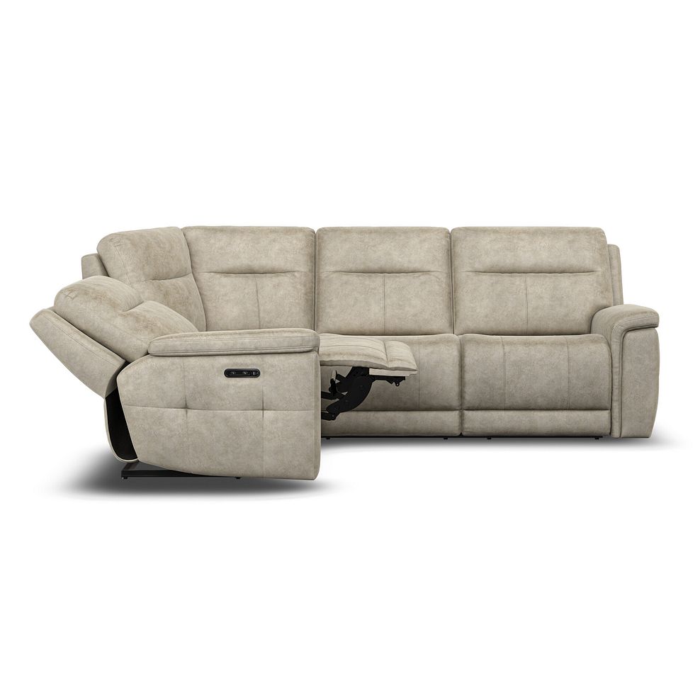 Dalton Right Hand Corner Electric Recliner Sofa with Power Headrests in Marble Cream Fabric 13