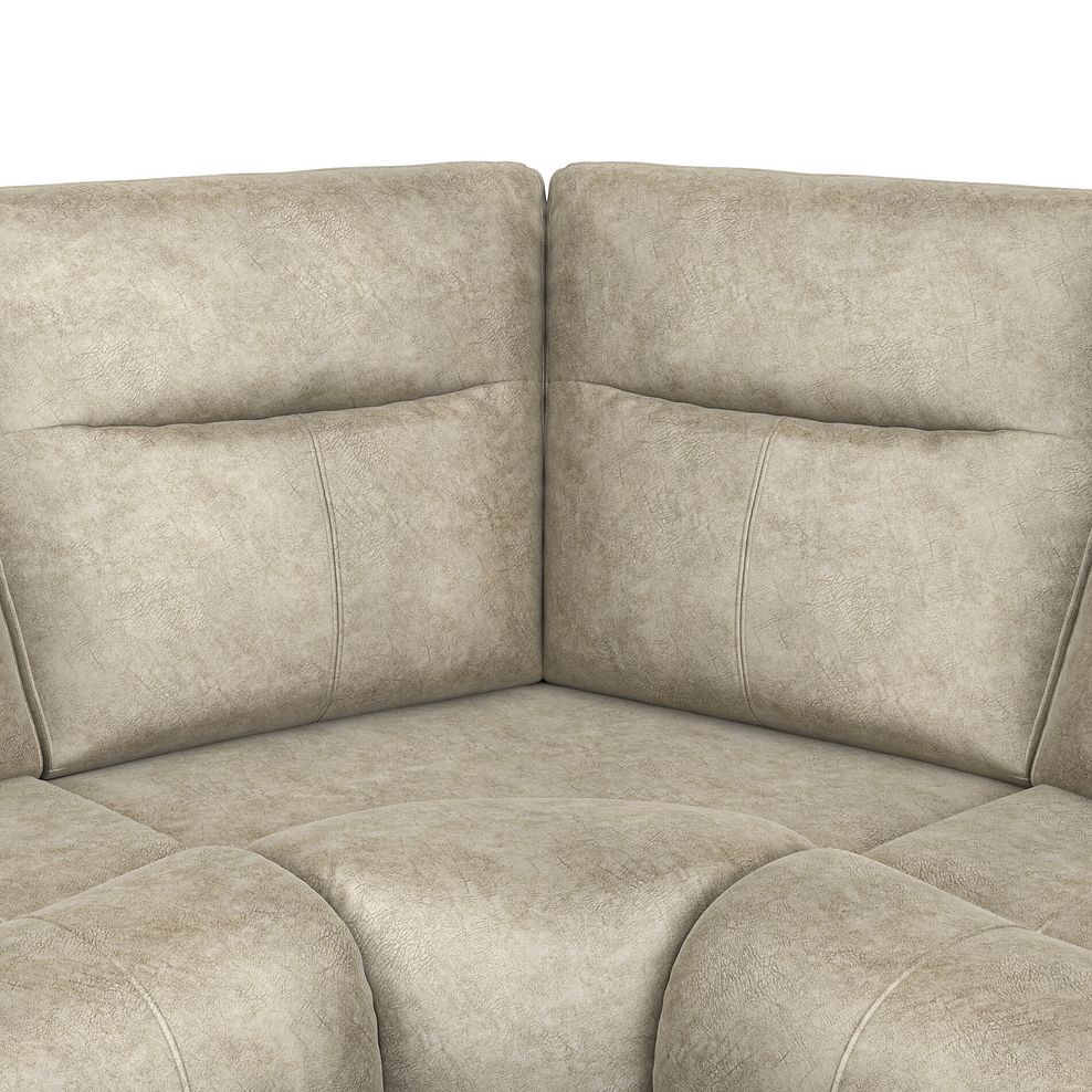 Dalton Right Hand Corner Electric Recliner Sofa with Power Headrests in Marble Cream Fabric 17