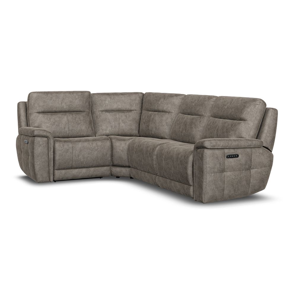 Dalton Right Hand Corner Electric Recliner Sofa with Power Headrests in Marble Mink Fabric 2