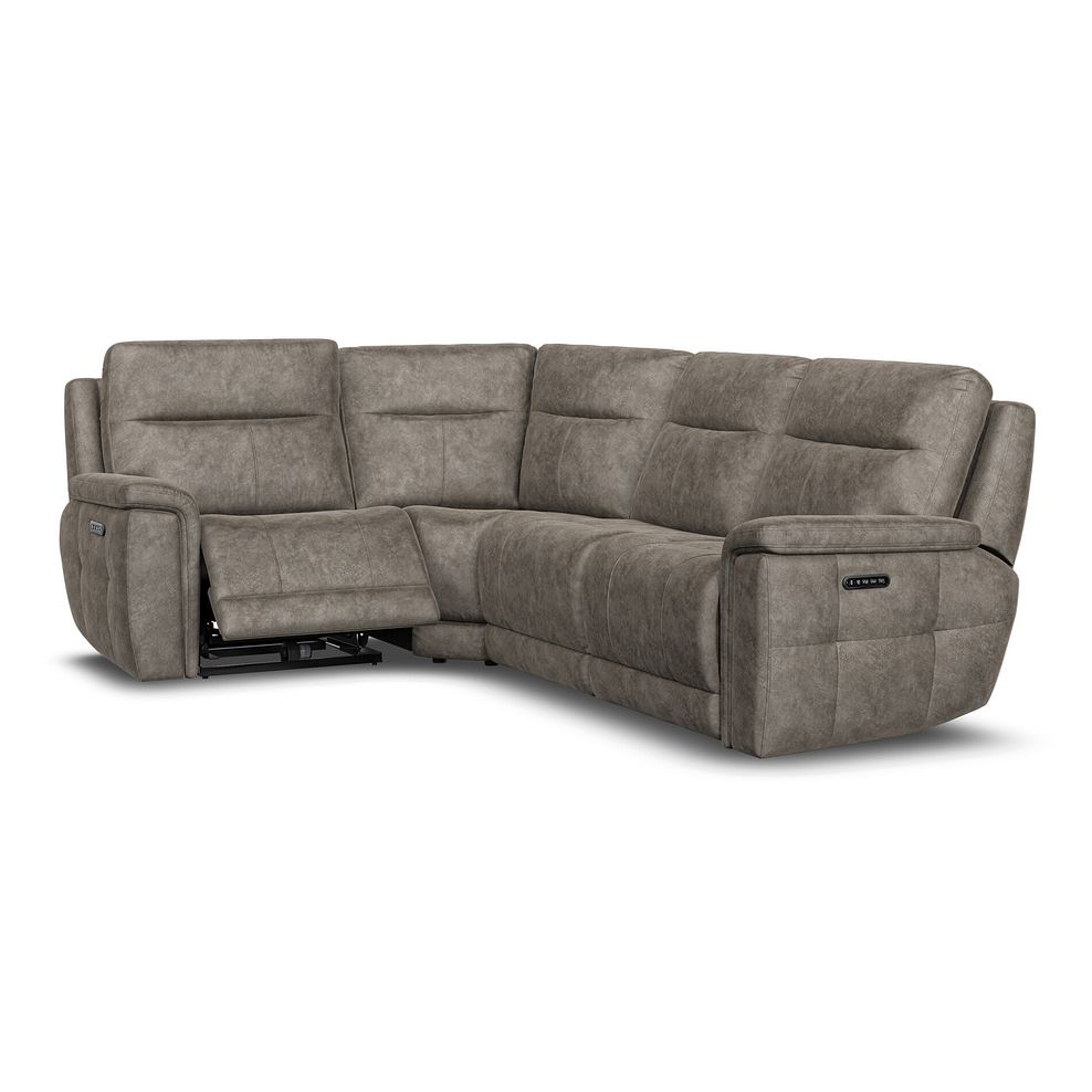 Dalton Right Hand Corner Electric Recliner Sofa with Power Headrests in Marble Mink Fabric 4