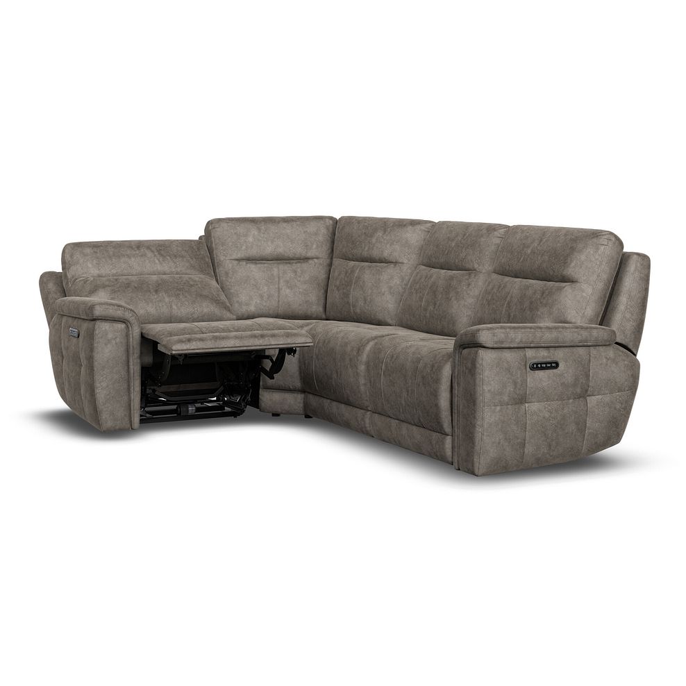 Dalton Right Hand Corner Electric Recliner Sofa with Power Headrests in Marble Mink Fabric 6