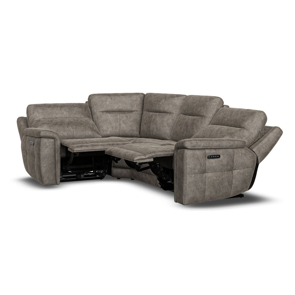 Dalton Right Hand Corner Electric Recliner Sofa with Power Headrests in Marble Mink Fabric 8