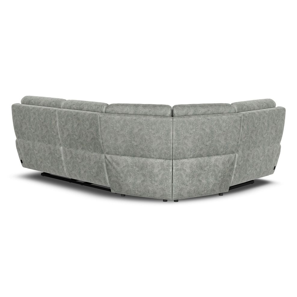Dalton Right Hand Corner Electric Recliner Sofa with Power Headrests in Marble Silver Fabric 10