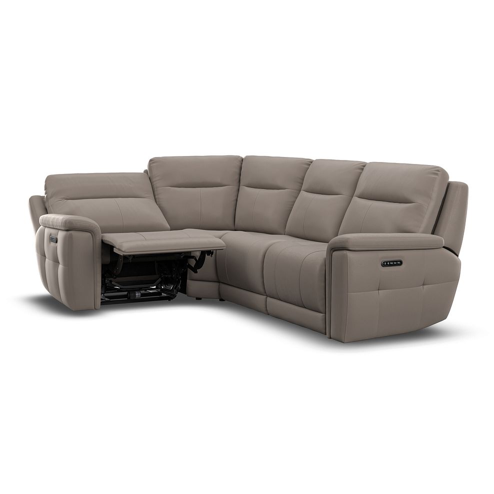 Dalton Right Hand Corner Electric Recliner Sofa with Power Headrests in Oyster Leather 6