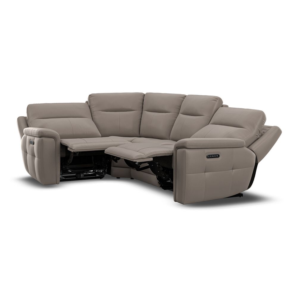 Dalton Right Hand Corner Electric Recliner Sofa with Power Headrests in Oyster Leather 8