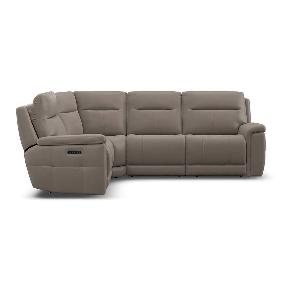 Dalton Right Hand Corner Electric Recliner Sofa with Power Headrests in Oyster Leather 12