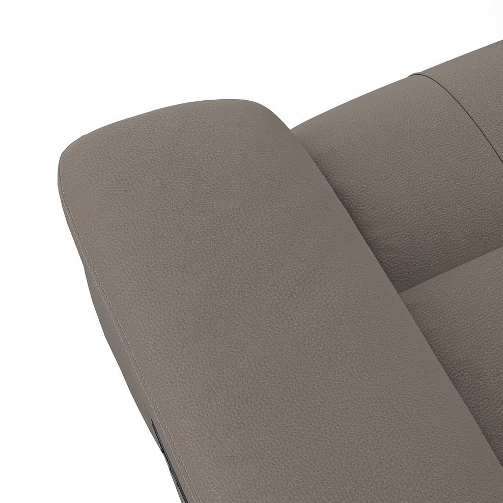 Dalton Right Hand Corner Electric Recliner Sofa with Power Headrests in Oyster Leather 18