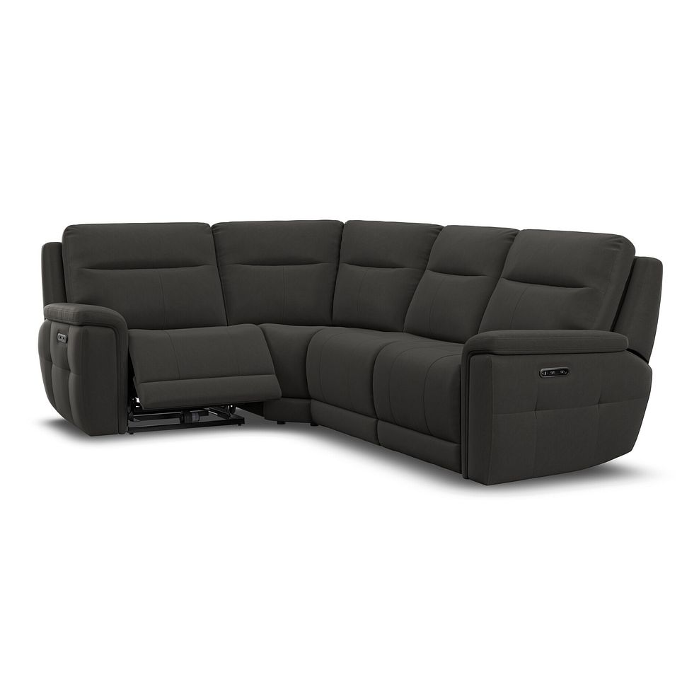 Dalton Right Hand Corner Electric Recliner Sofa with Power Headrests in Storm Leather 3