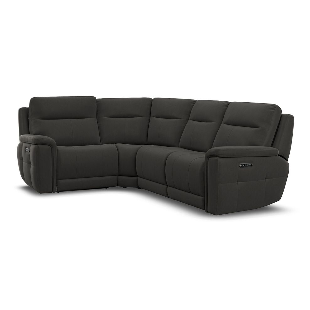 Dalton Right Hand Corner Electric Recliner Sofa with Power Headrests in Storm Leather 2