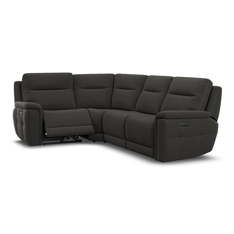 Dalton Right Hand Corner Electric Recliner Sofa with Power Headrests in Storm Leather 4