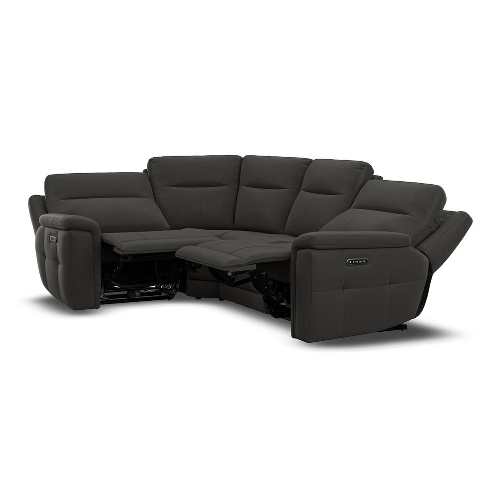 Dalton Right Hand Corner Electric Recliner Sofa with Power Headrests in Storm Leather 8