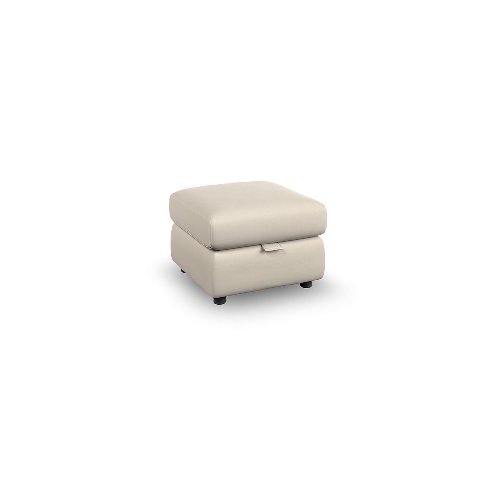 Dalton Storage Footstool in Bella Barley White Fabric 1