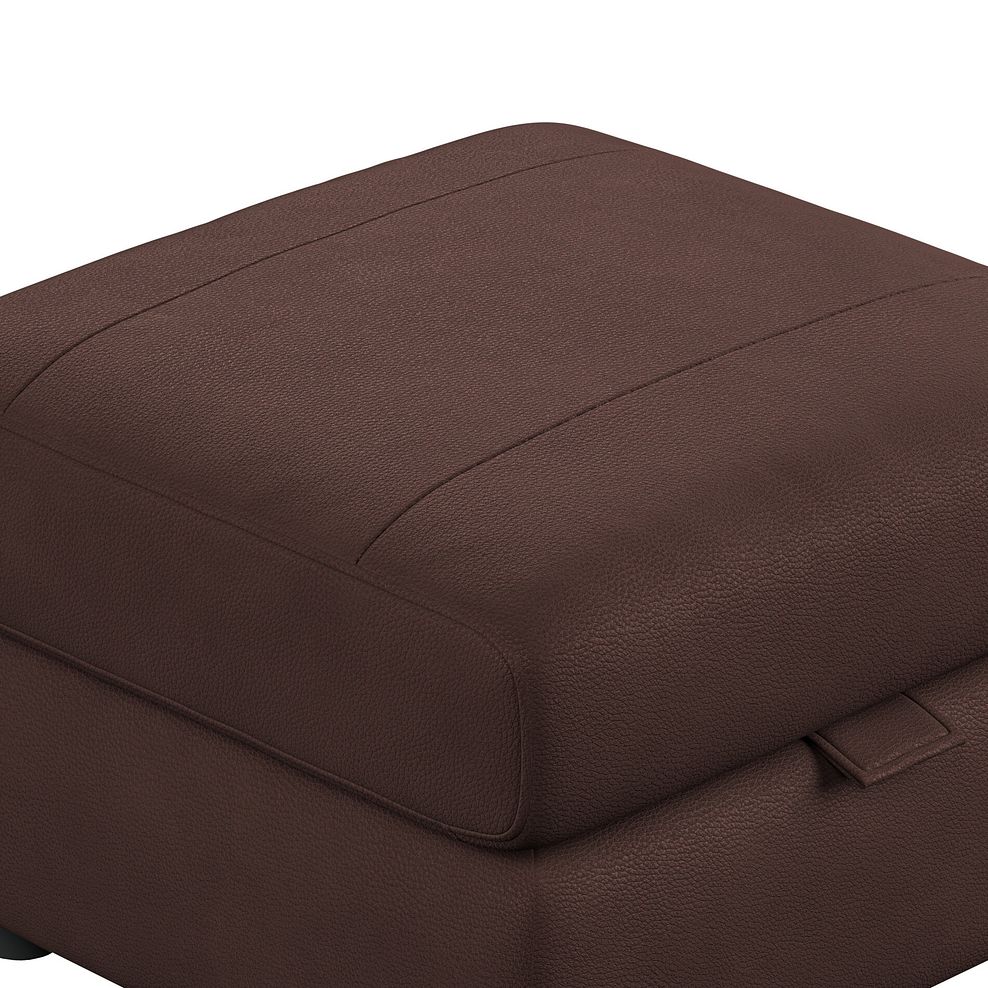 Dalton Storage Footstool in Chestnut Leather 7