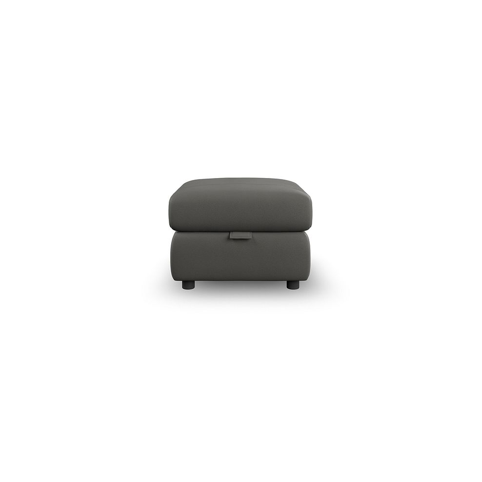Dalton Storage Footstool in Elephant Grey Leather 3