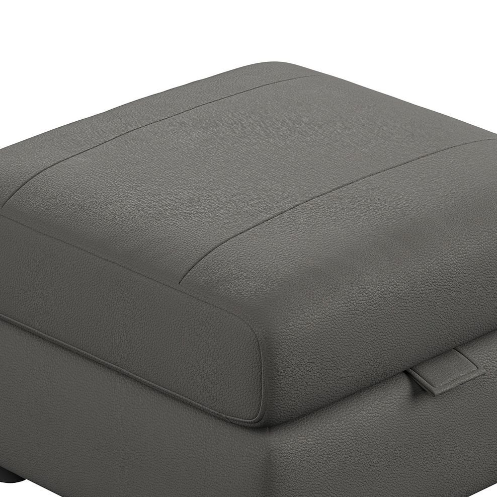 Dalton Storage Footstool in Elephant Grey Leather 7