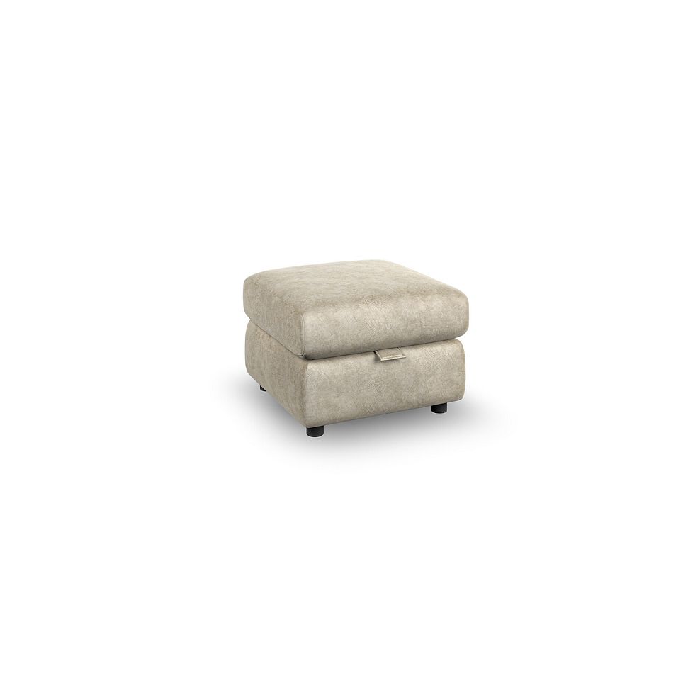 Dalton Storage Footstool in Marble Cream Fabric 1