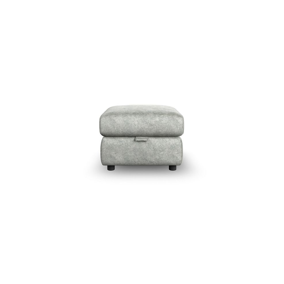 Dalton Storage Footstool in Marble Silver Fabric 3