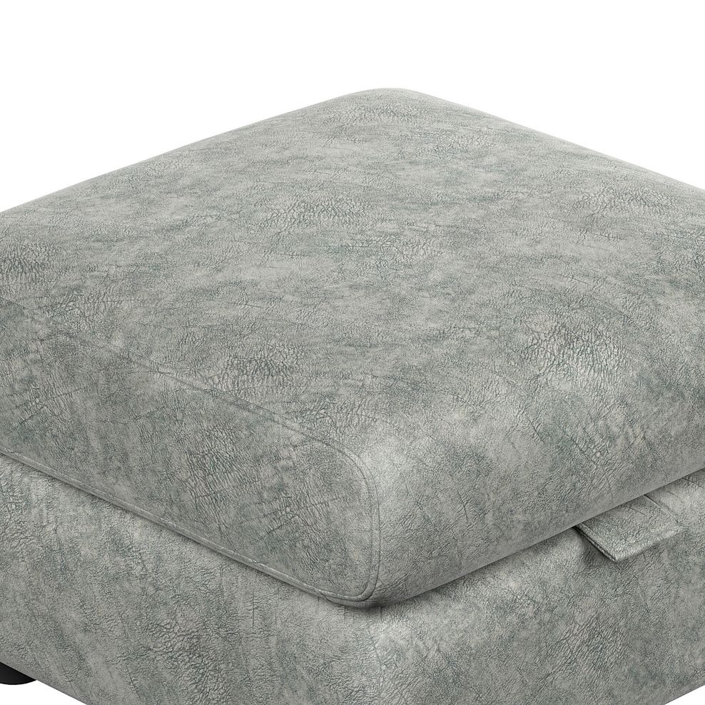 Dalton Storage Footstool in Marble Silver Fabric 7
