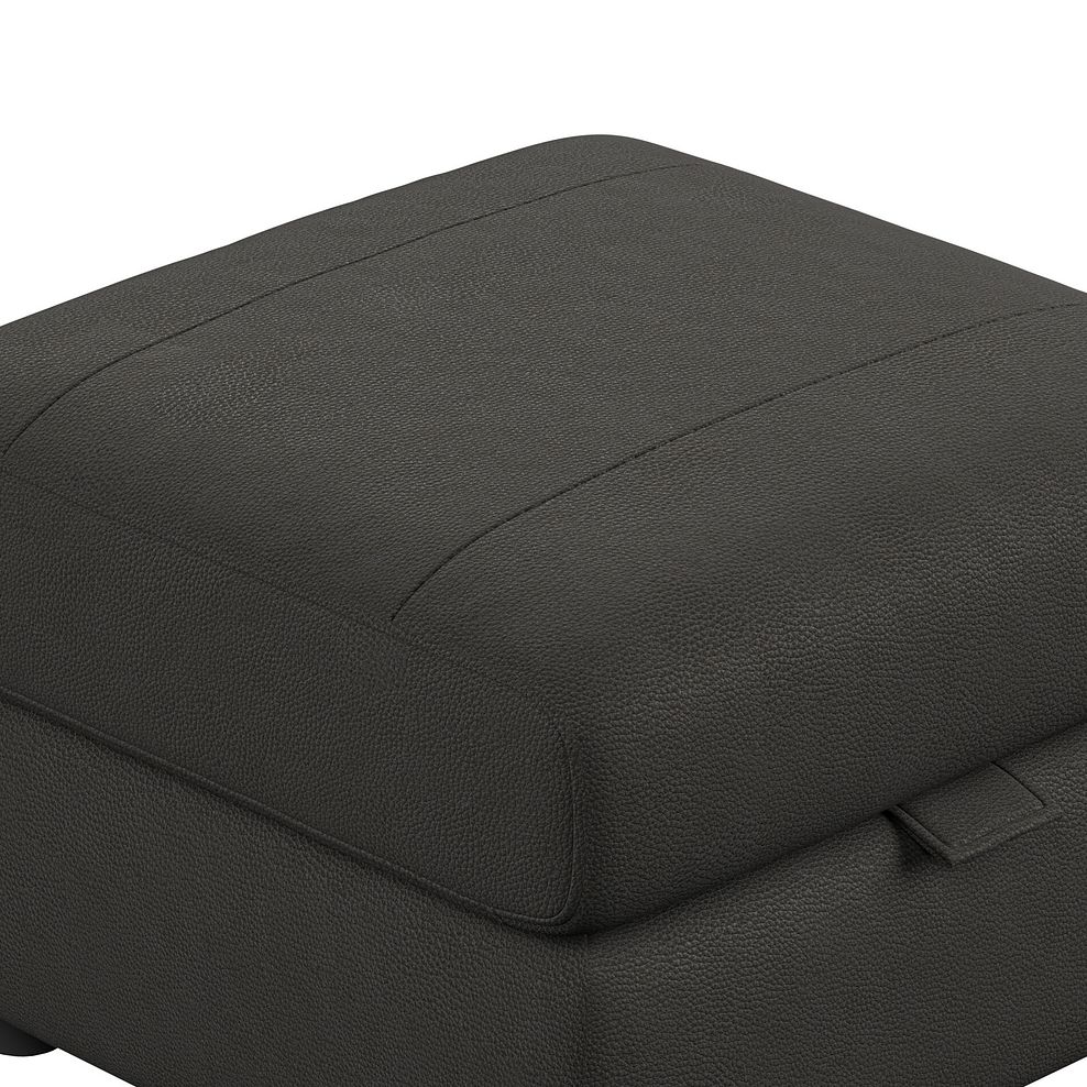 Dalton Storage Footstool in Storm Leather 7