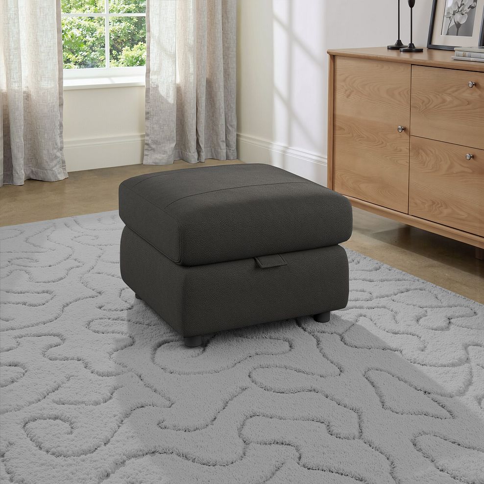 Dalton Storage Footstool in Storm Leather 1