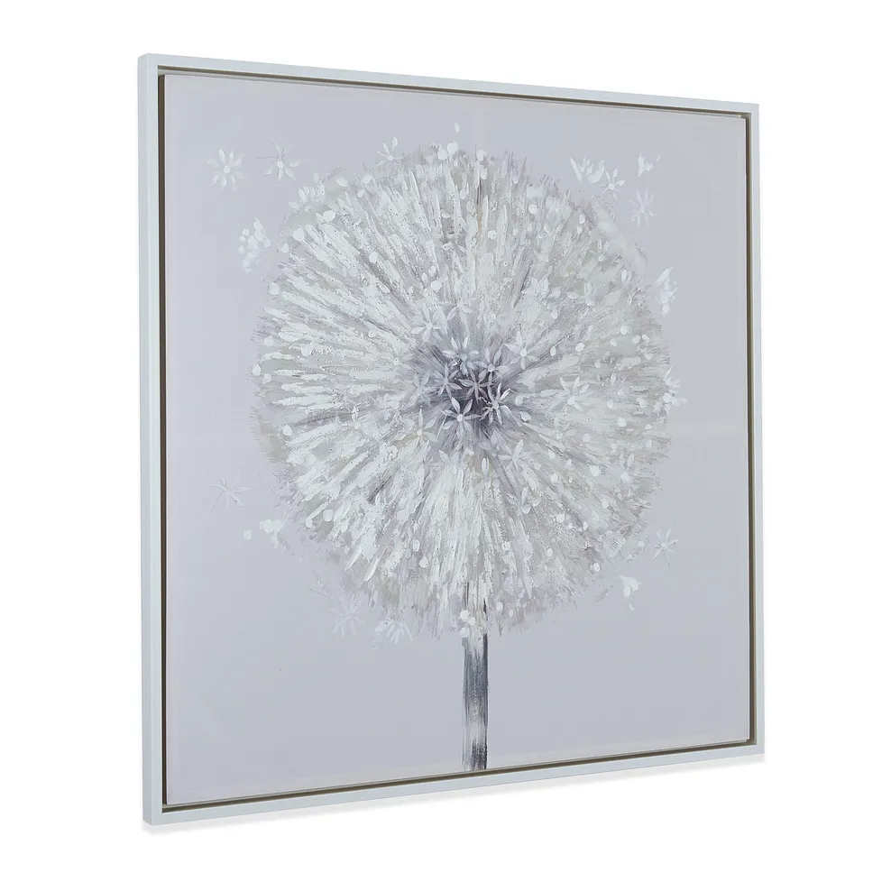Dandelion Handpainted & Embellished Framed Canvas Print 3