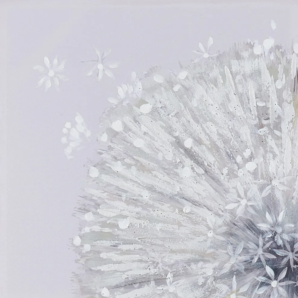 Dandelion Handpainted & Embellished Framed Canvas Print 5