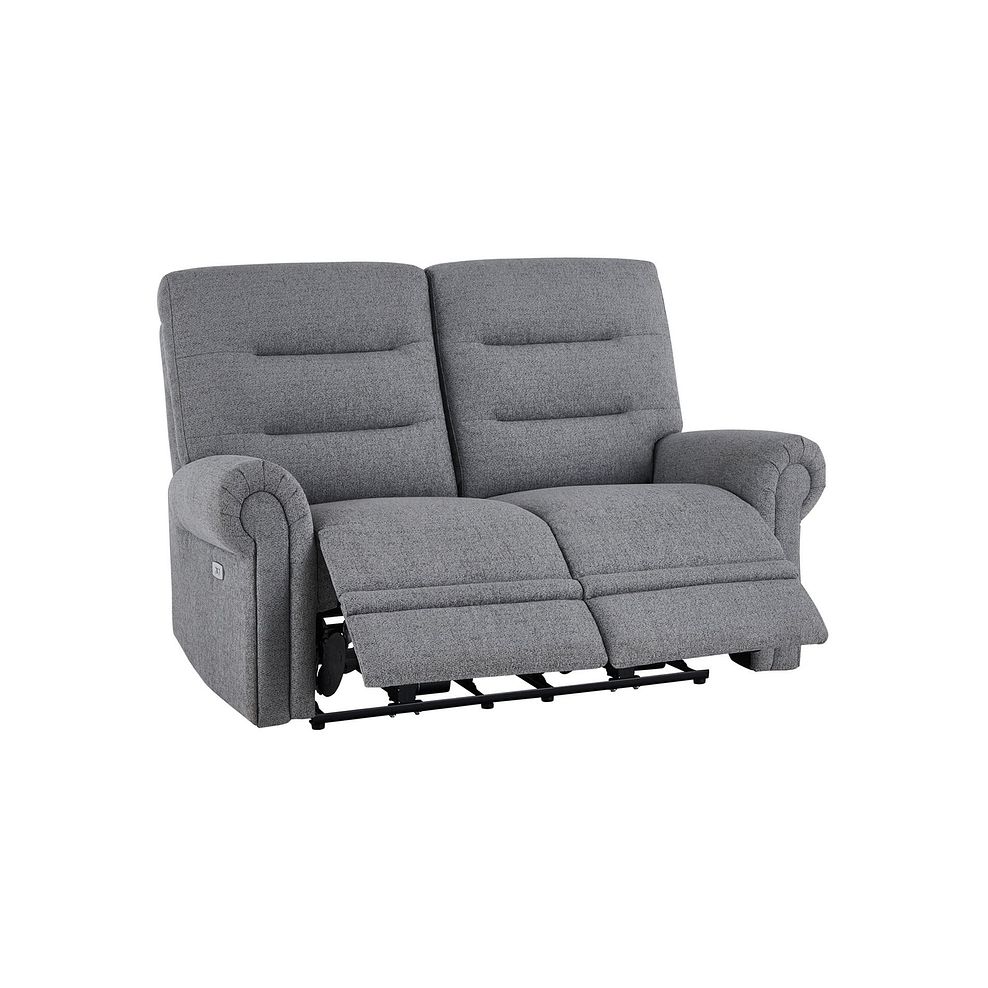 Eastbourne Recliner 2 Seater with USB in Santos Steel Fabric 5
