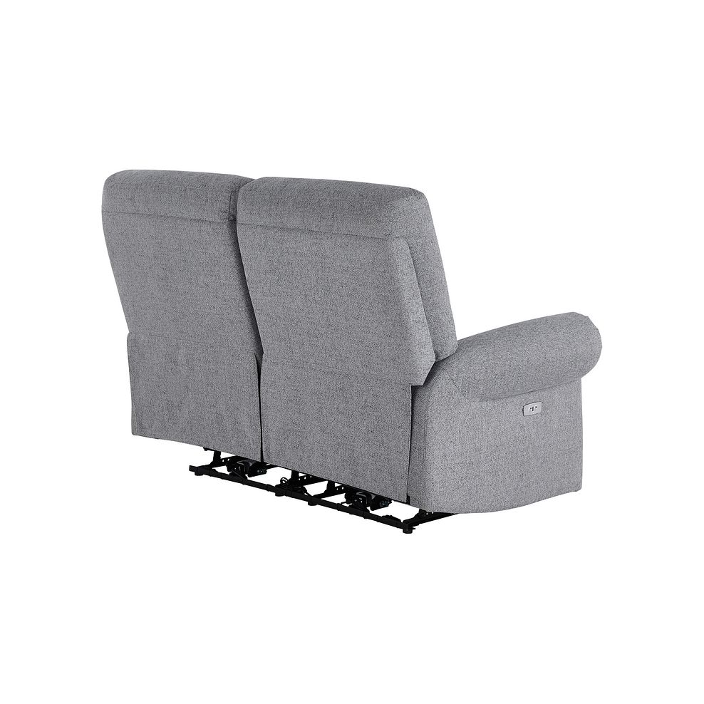 Eastbourne Recliner 2 Seater with USB in Santos Steel Fabric 7