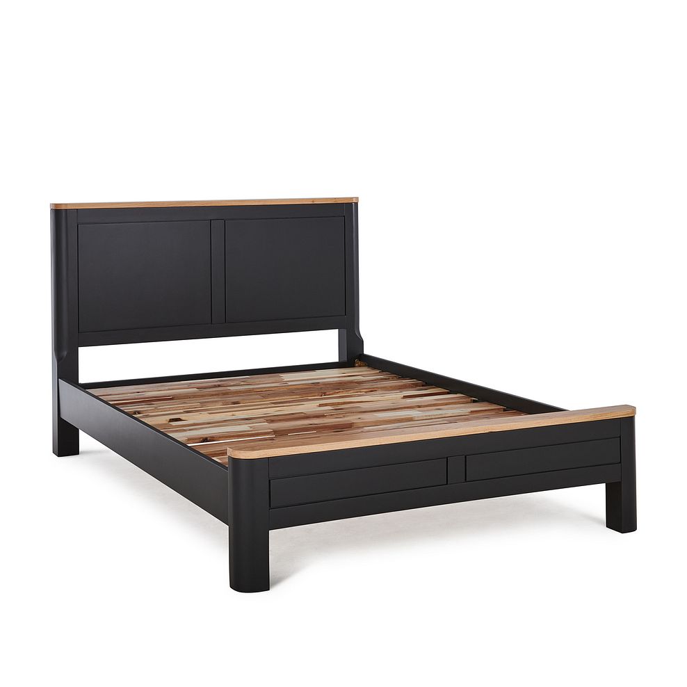 Grove Dark Grey Double Bed - Solid Hardwood