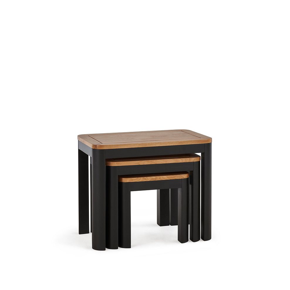 Grove Dark Grey Nest of Tables - Solid Hardwood 2