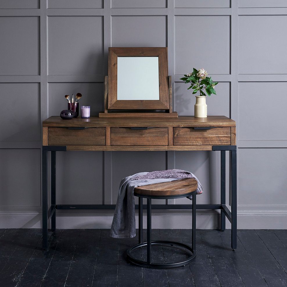 Detroit Solid Hardwood and Metal Dressing Table Thumbnail 1