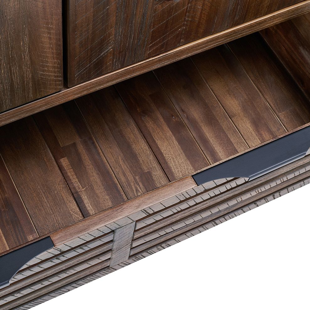 Detroit Solid Hardwood and Metal Double Wardrobe 5