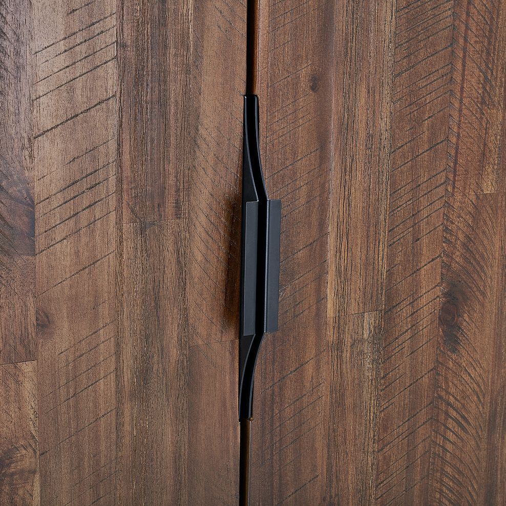 Detroit Solid Hardwood and Metal Double Wardrobe 6