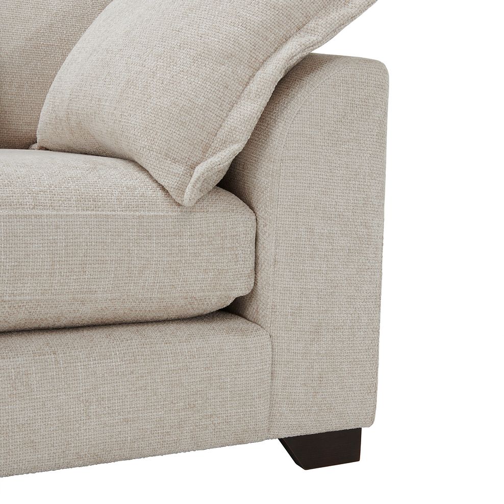 Dewsbury 2 Seater Pillow Back Sofa in Milo Cream Fabric with Natural Scatter Cushions 8