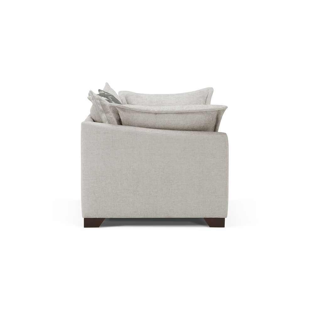 Dewsbury 2 Seater Pillow Back Sofa in Milo Ivory Fabric with Mink Scatter Cushions 3