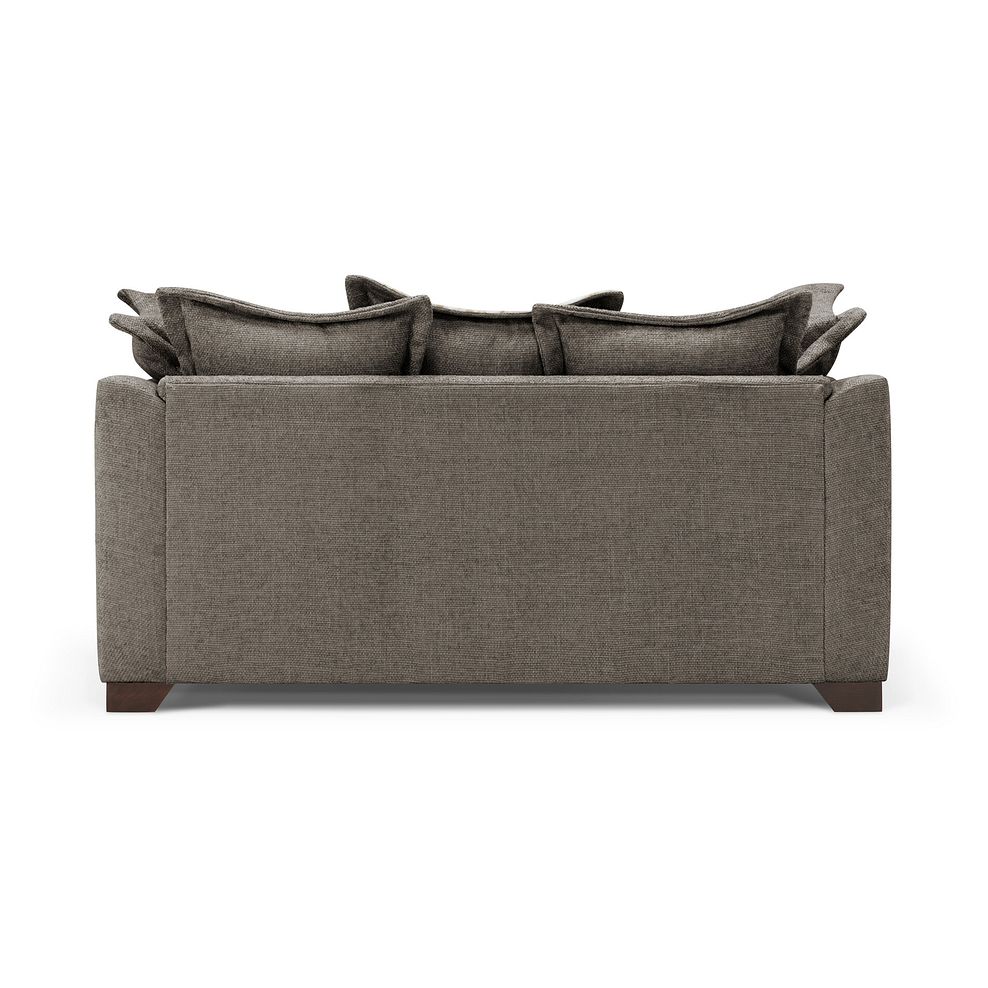 Dewsbury 2 Seater Pillow Back Sofa in Milo Mocha Fabric with Natural Scatter Cushions 5