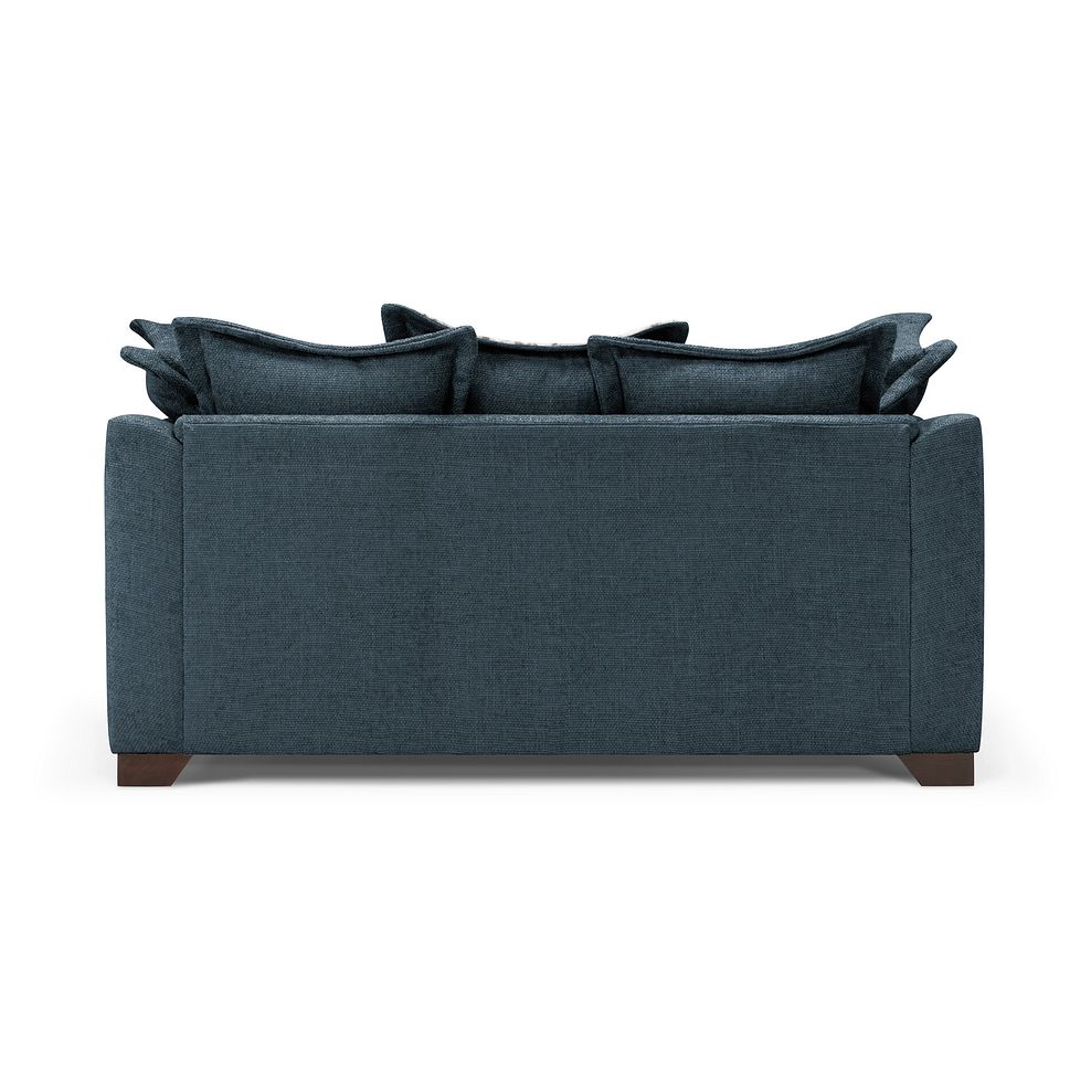 Dewsbury 2 Seater Pillow Back Sofa in Milo Navy Fabric with Silver Scatter Cushions 5