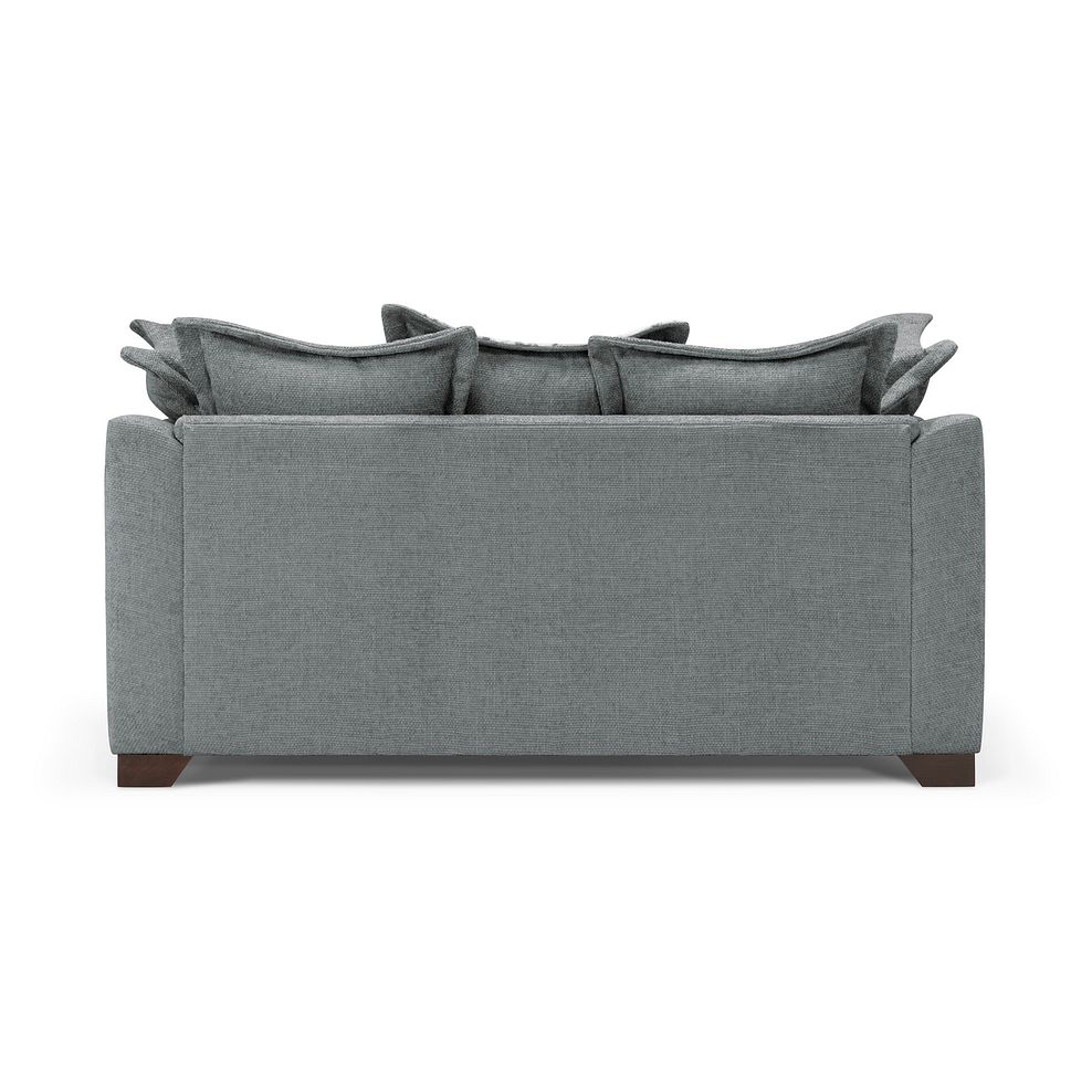 Dewsbury 2 Seater Pillow Back Sofa in Milo Pewter Fabric with Silver Scatter Cushions 5