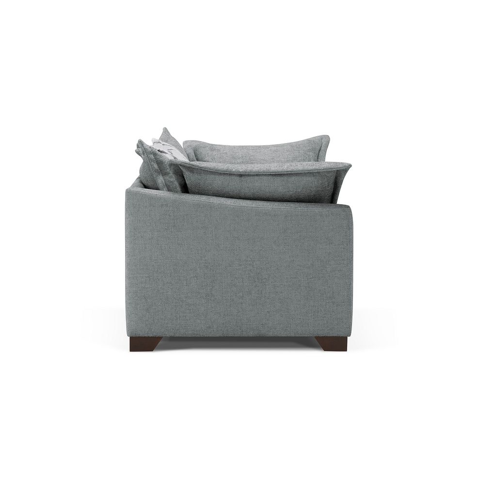 Dewsbury 2 Seater Pillow Back Sofa in Milo Pewter Fabric with Silver Scatter Cushions 3