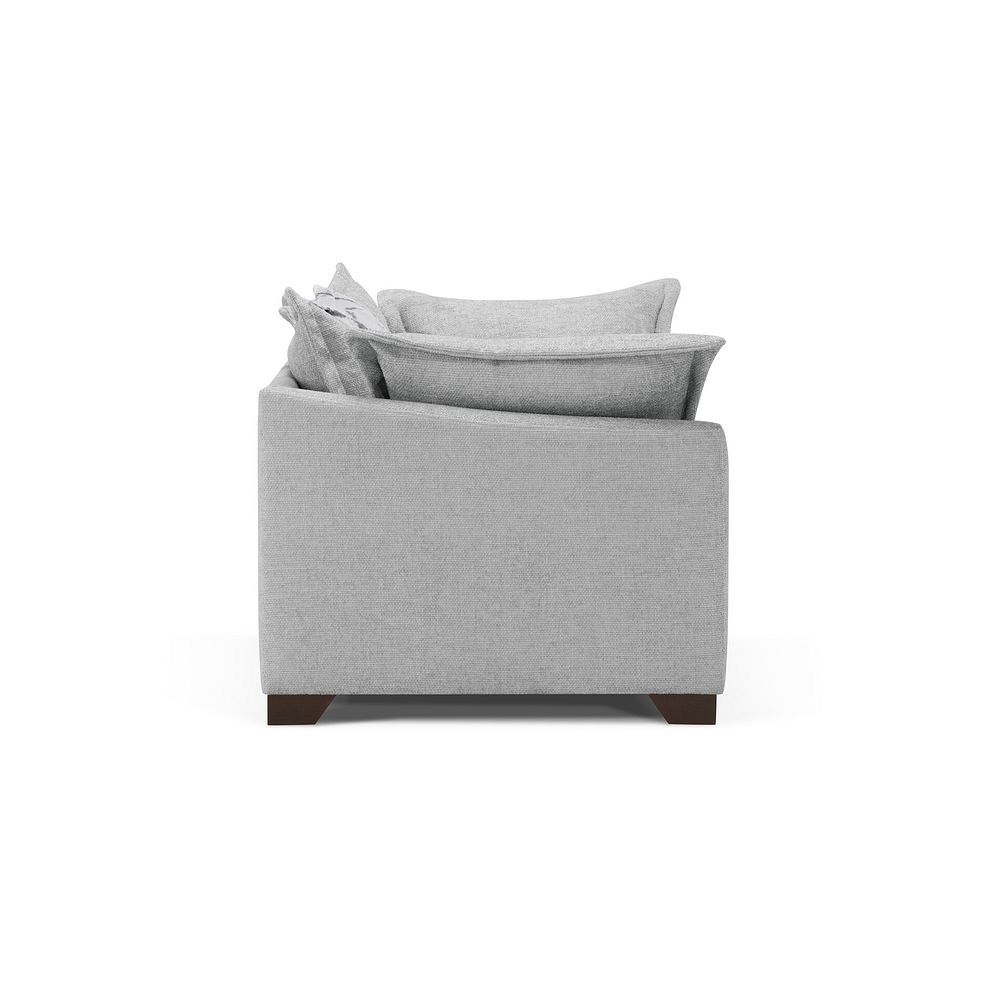 Dewsbury 2 Seater Pillow Back Sofa in Milo Silver Fabric with Silver Scatter Cushions 3