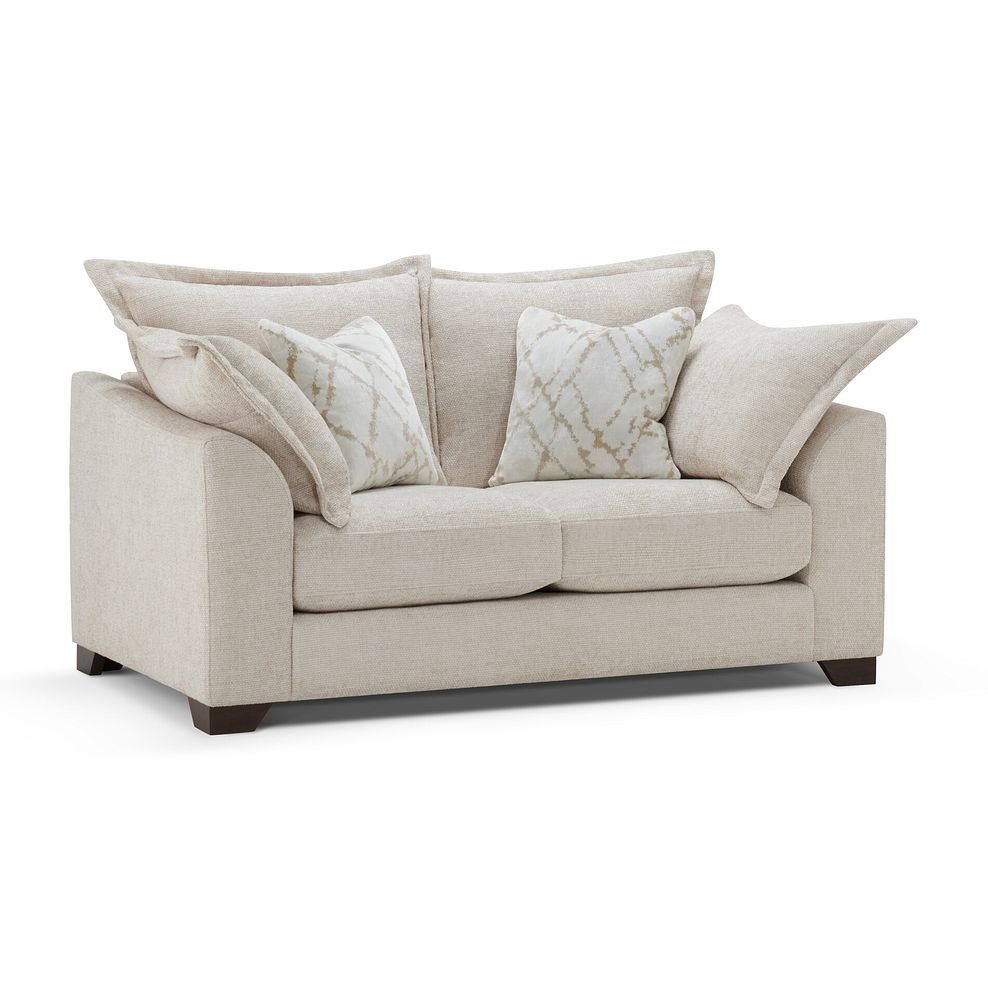 Dewsbury 2 Seater Sofa in Milo Cream Fabric with Natural Scatter Cushions 3