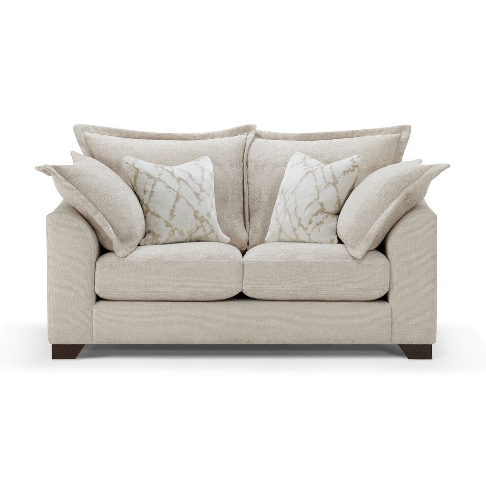 Dewsbury 2 Seater Sofa in Milo Cream Fabric with Natural Scatter Cushions 4